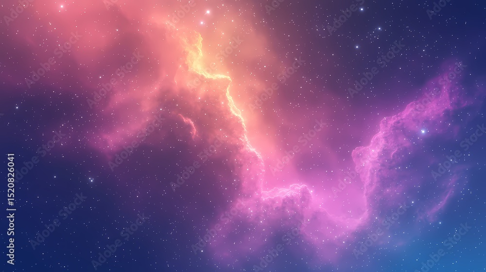 Vibrant Pink and Orange Nebula in Deep Space. Cosmic Background, Galaxy, Universe, Astronomy Vibrant Pink and Orange Nebula in Deep Space. Cosmic Background, Galaxy, Universe, Astronomy
