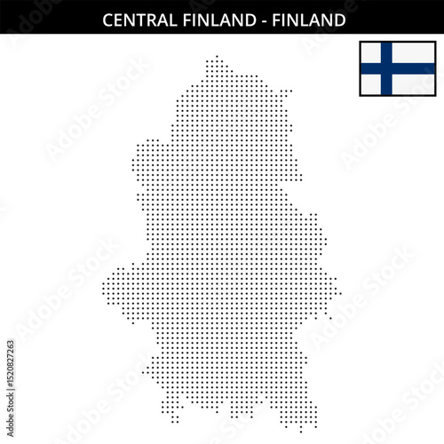 Small dots map of central-finland in Finland