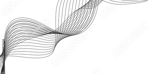 Abstract black background with a glowing abstract waves. Abstract wave element for design. Digital frequency track equalizer, Futuristic background design. Long exposure, Light painting photography.