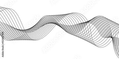 Abstract black background with a glowing abstract waves. Abstract wave element for design. Digital frequency track equalizer, Futuristic background design. Long exposure, Light painting photography.