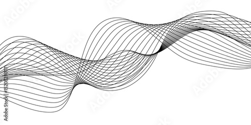 Abstract black background with a glowing abstract waves. Abstract wave element for design. Digital frequency track equalizer, Futuristic background design. Long exposure, Light painting photography.