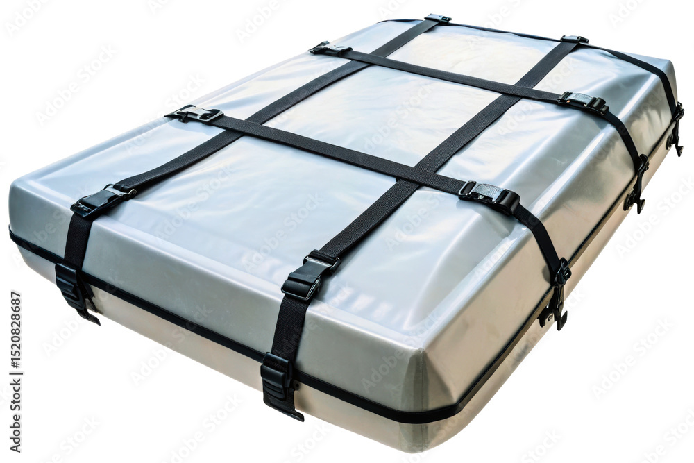 Durable tarp-covered cargo for secure transportation isolated with transparent background Durable tarp-covered cargo for secure transportation isolated with transparent background
