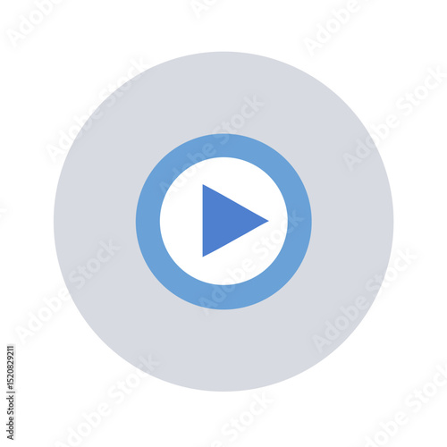 Free Download Play button icon in circular blue background - GFXLoad
