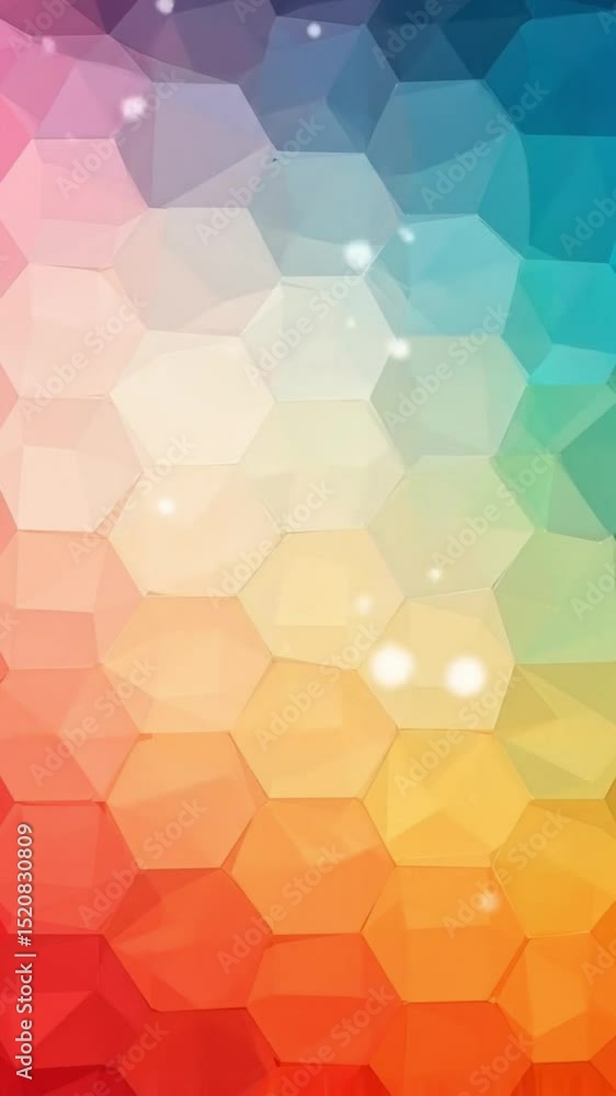 Abstract hexagonal pattern in vibrant colors with gradient effect Abstract hexagonal pattern in vibrant colors with gradient effect