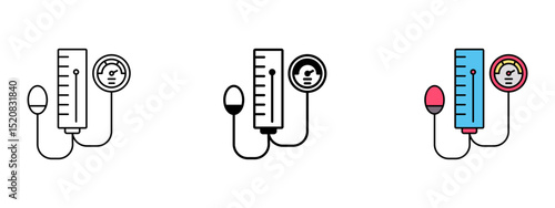 Blood apparatus  Line, Glyph, and Fill Style Icon Set