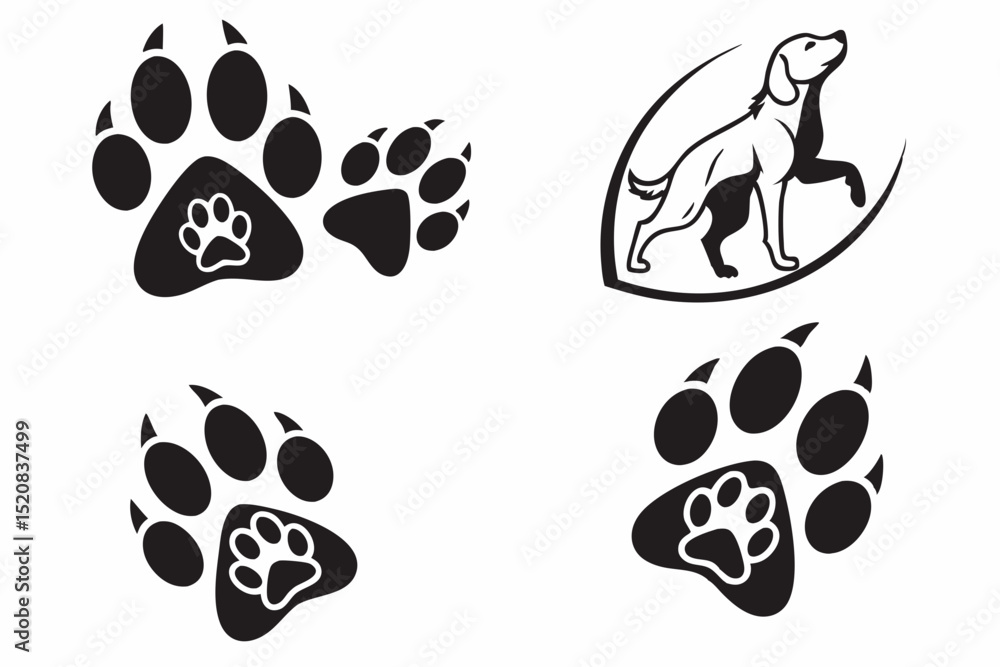 Fototapeta premium animal paw prints