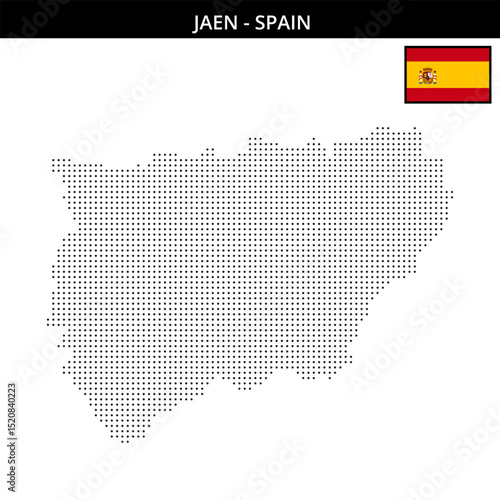 Small dots map of jaen in Spain