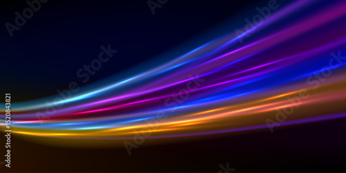 Abstract background of long explosure tale. Technology backgroud, abstract multicolor background with motion blur