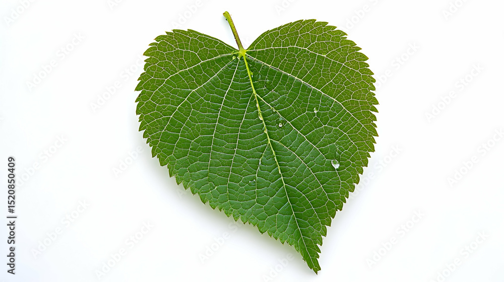 Fototapeta premium Detailed Closeup Of Heart Shaped Green Leaf