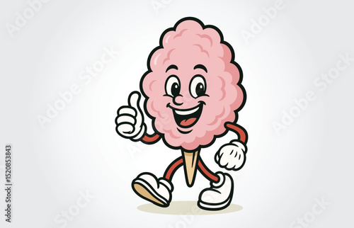 Cotton Candy Mascot Cartoon character Template
