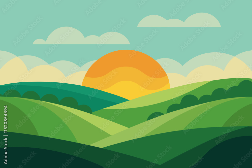 Obraz premium summer landscape with mountains