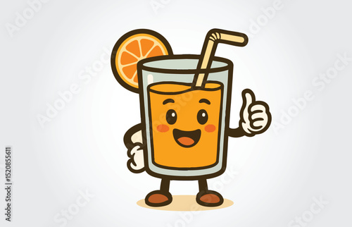 Cool Juice Mascot Cartoon

