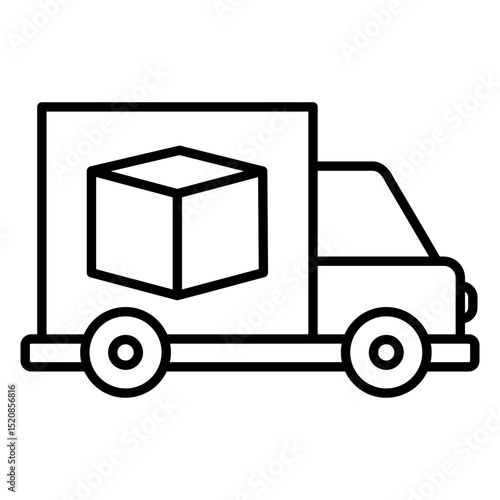 Delivery Truck Outline Icon