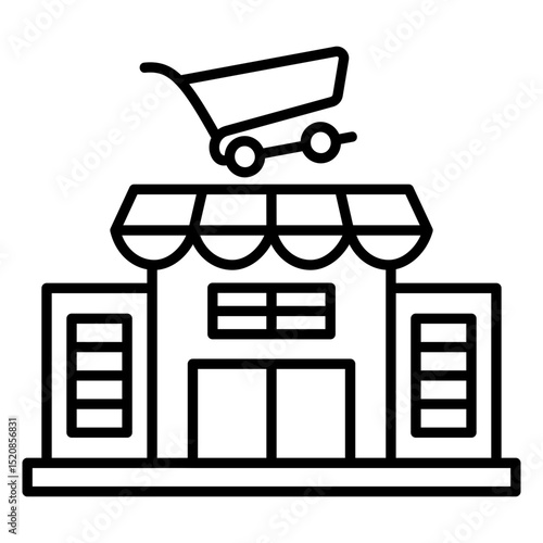 Supermarket Outline Icon