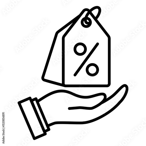 Discount Offer Outline Icon