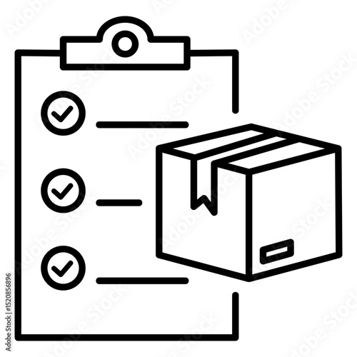 Delivery Check List Outline Icon