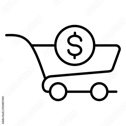 Online Shopping Outline Icon