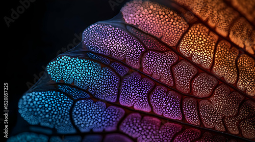 Closeup Colorful Abstract Geometric Design
