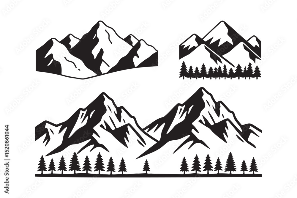 Fototapeta premium mountain landscape vector illustration