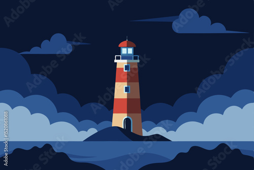 lighthouse on the sea