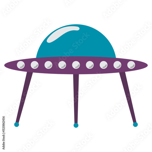 Flat UFO Illustration