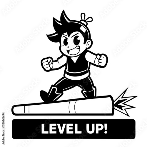 show a gamer avatar in action possibly jumping