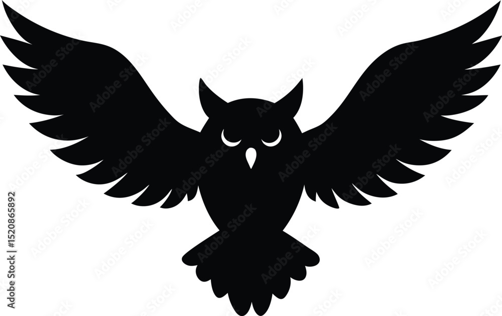 Obraz premium eagle owl silhouette