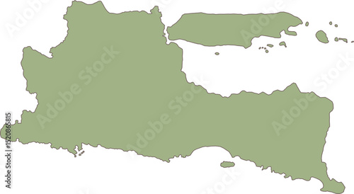 Jawa Timur East Java Land Indonesia Map Icon