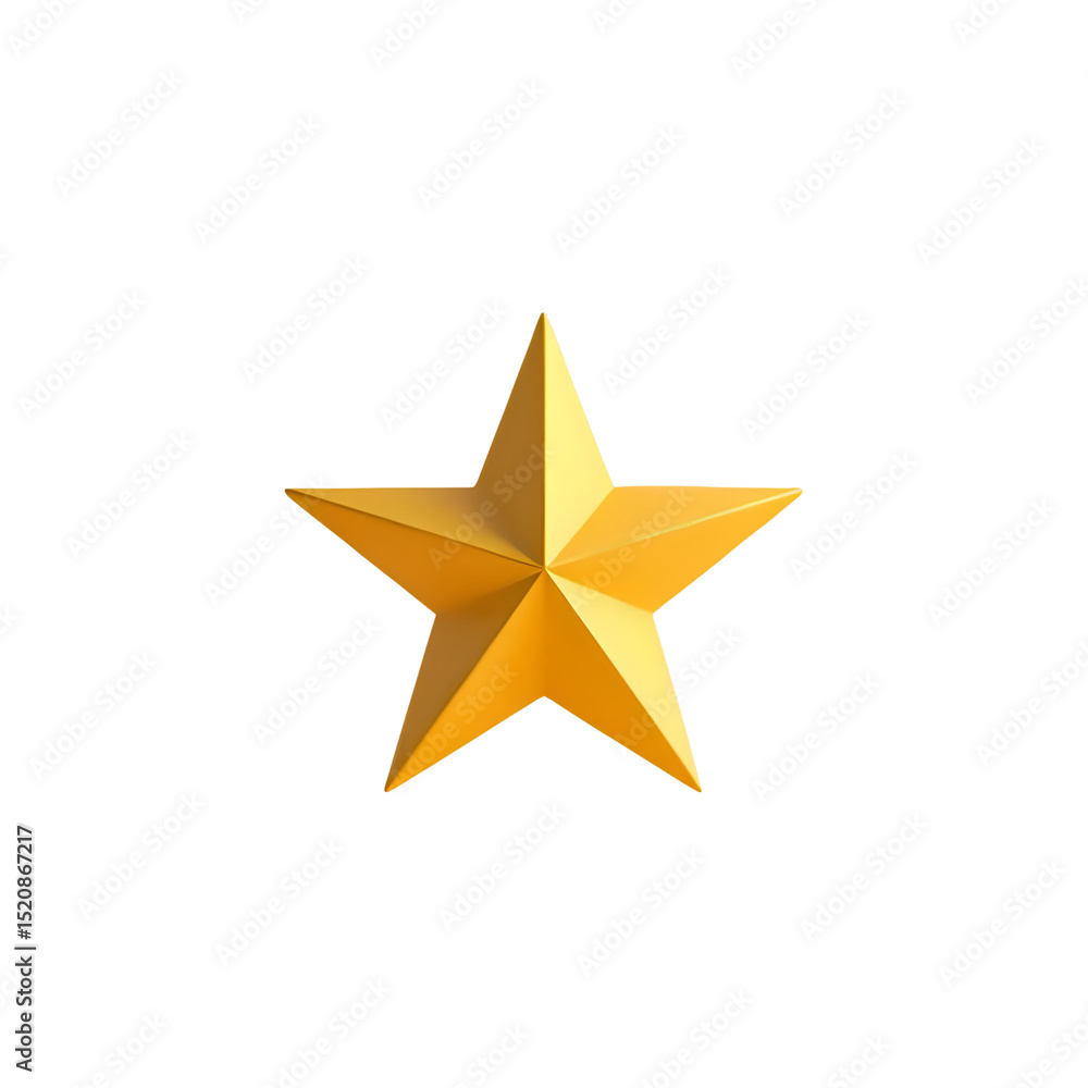 Obraz premium 3d golden star on white background png - 1