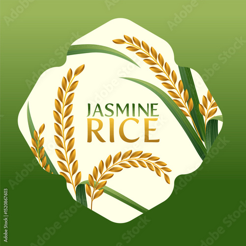 paddy rice premium organic natural product banner logo vector design