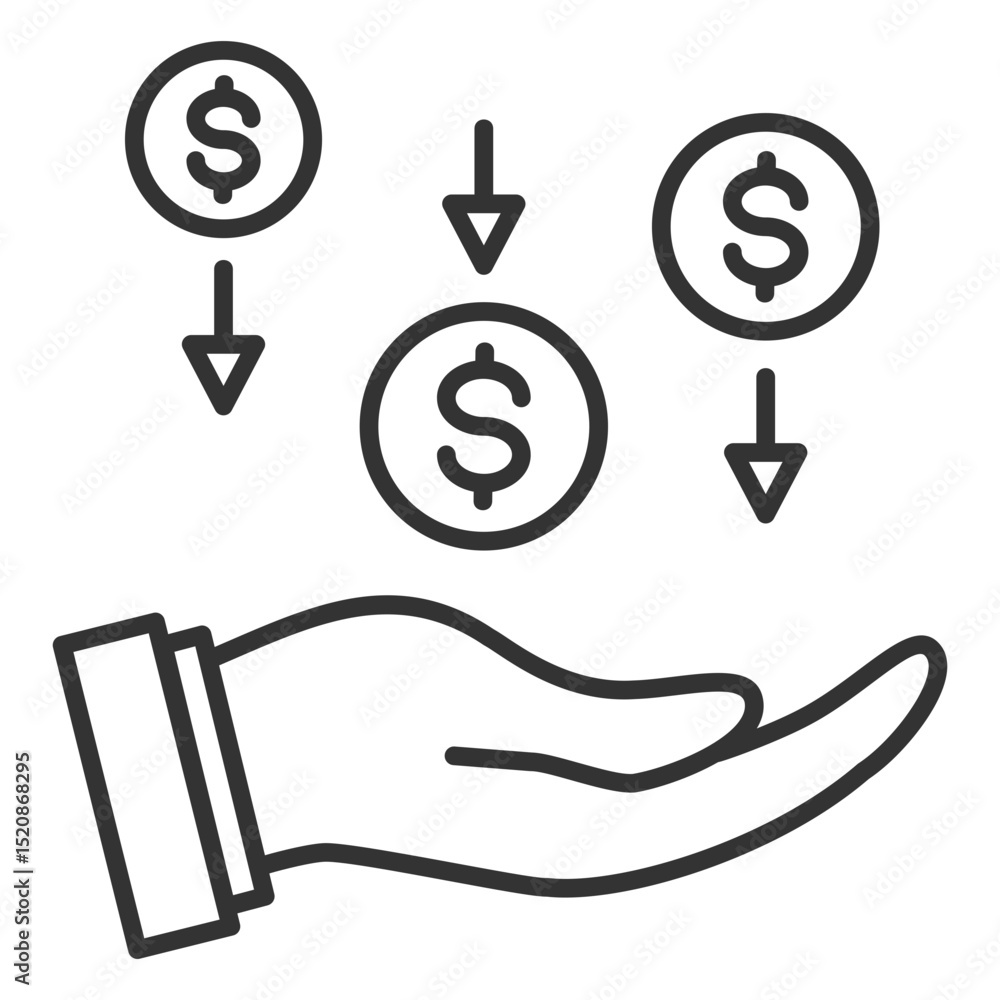 Income Outline Icon Income Outline Icon