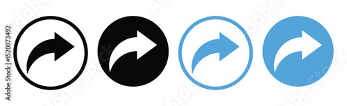 Free Download Share Arrow Icons Set – Flat and Minimal Vector Symbols for Web and Interface Design - GFXLoad
