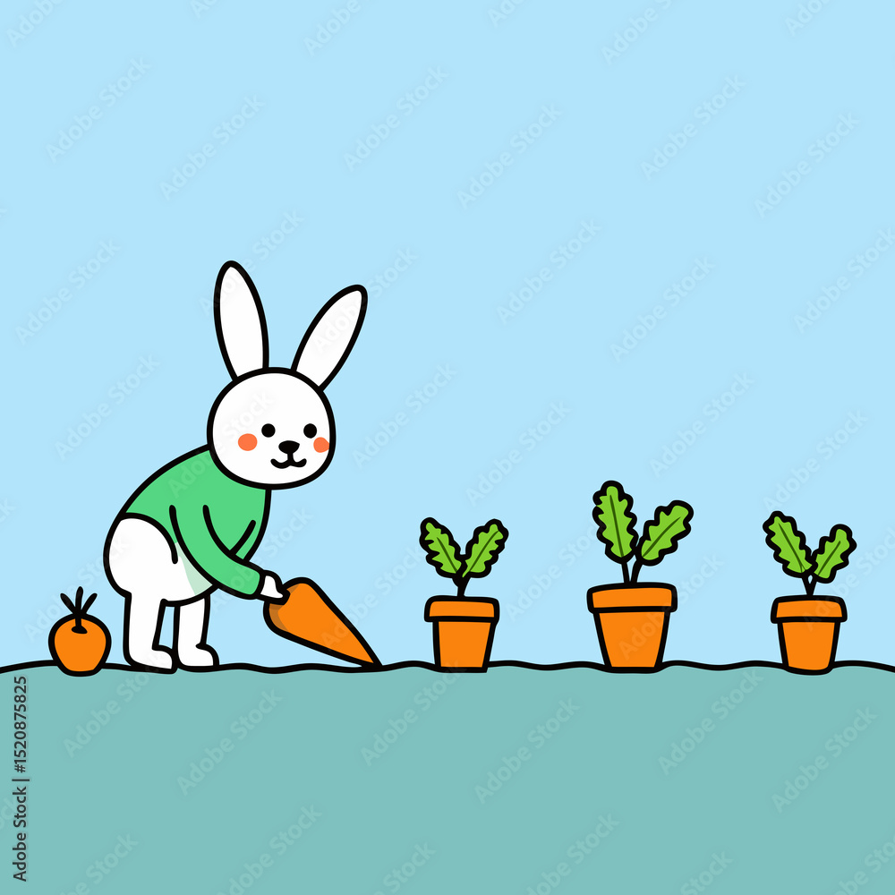 Obraz premium rabbit and carrot