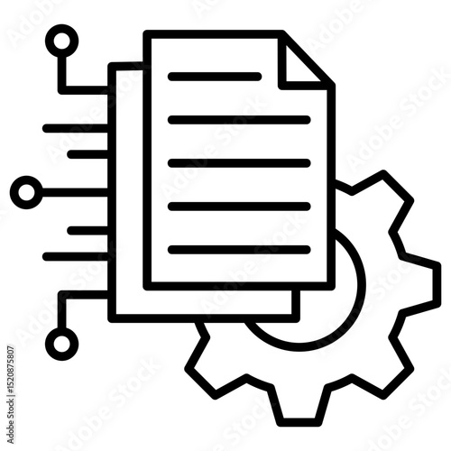 Data Extraction Outline Icon