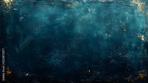 Dark blue textured background with gold accents grunge vintage design
