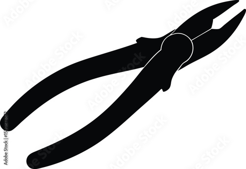 pliers silhouette vector