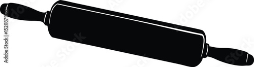  rolling pin with wooden handle silhouette vector illustration