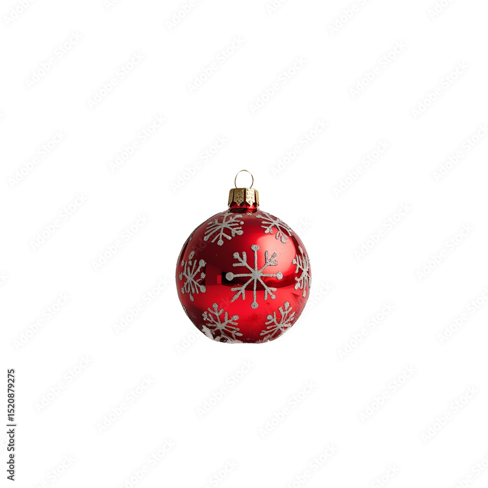 Red Christmas ball isolated on white background - 1 Red Christmas ball isolated on white background - 1