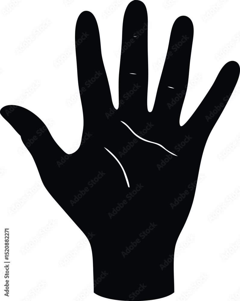 Obraz premium hand silhouette vector