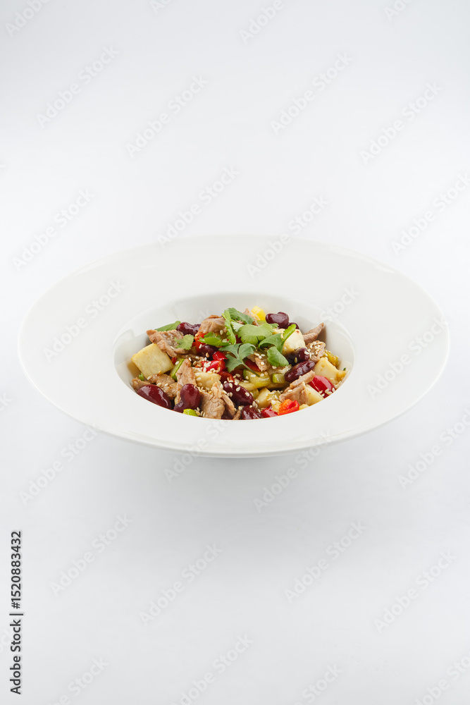 Fresh and delicious salad with dressing Fresh and delicious salad with dressing