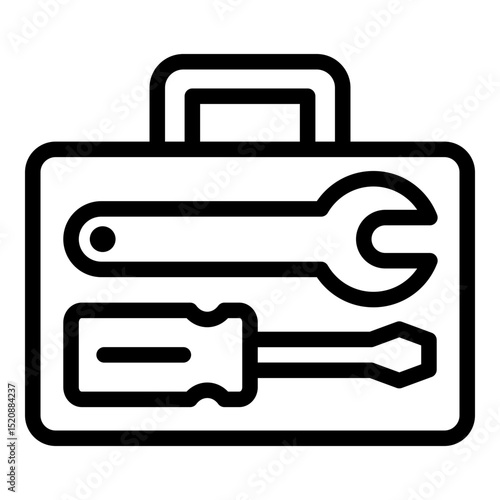 Toolbox icon. Vector line icon