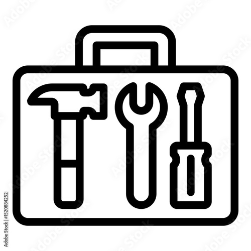 Toolbox icon. Vector line icon