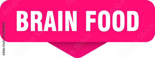 brain food sticker. brain food sign on transparent background