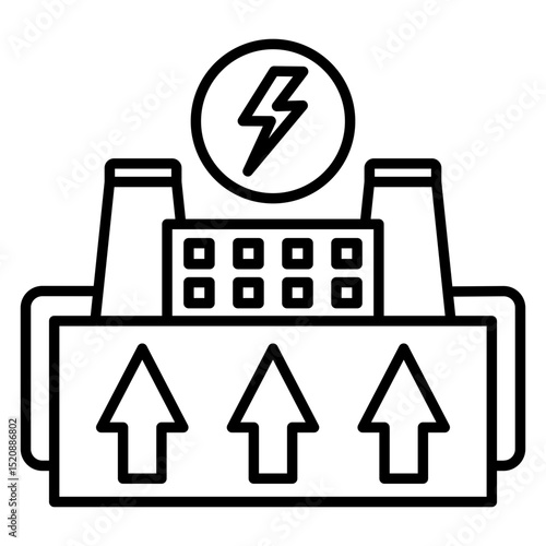 Geothermal Energy Outline Icon