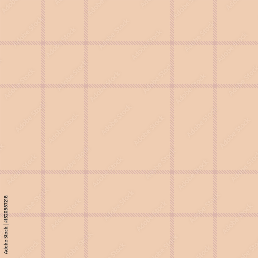 Fototapeta premium Subtle blush pink plaid pattern on a soft beige background. Perfect for minimalist designs, branding, website backgrounds, or textile projects.