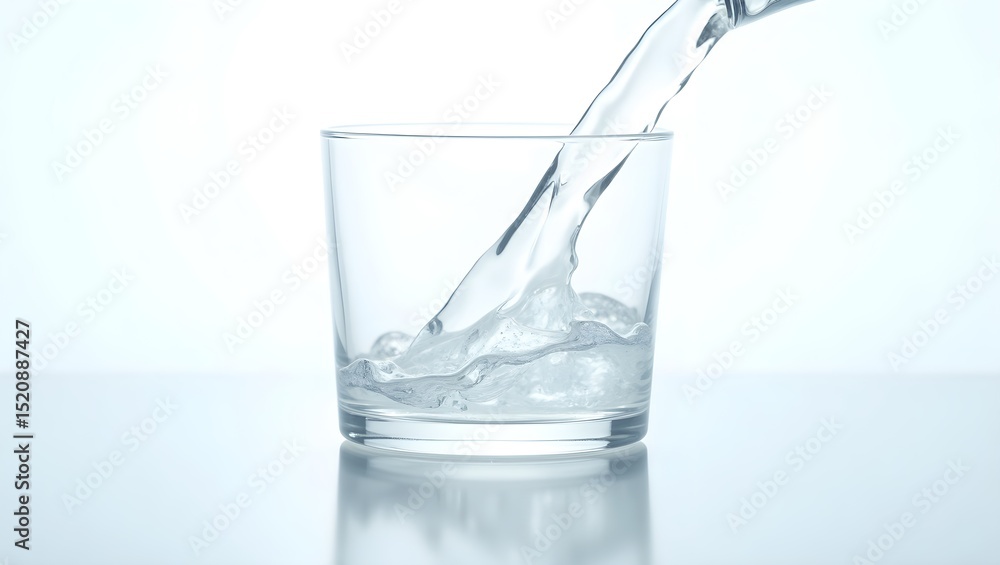 water pouring into glass water pouring into glass
