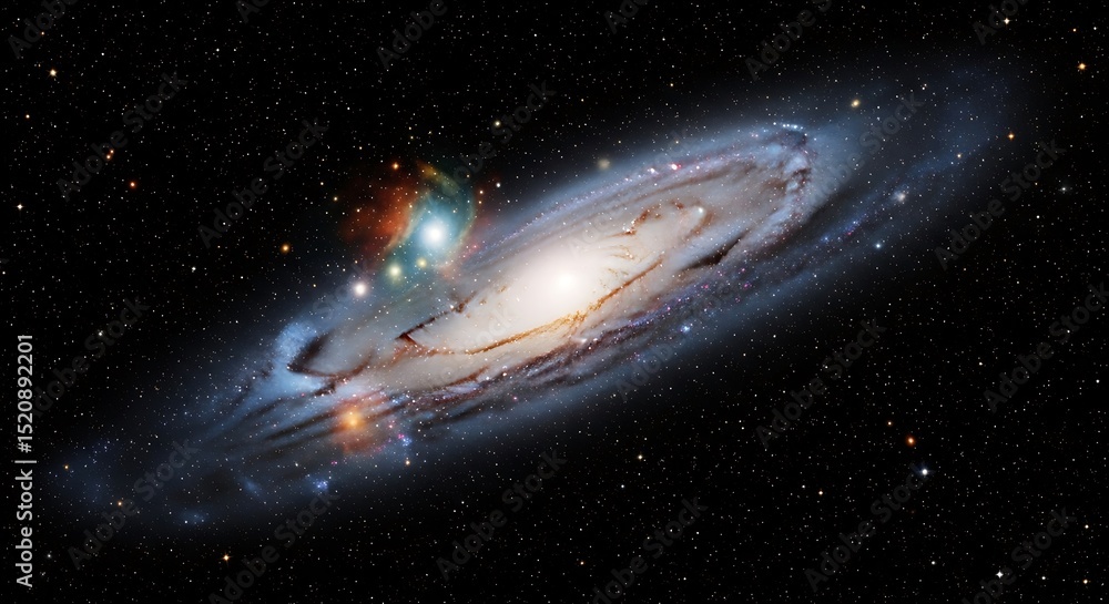 Galaxy in Space with Stars Galaxy in Space with Stars