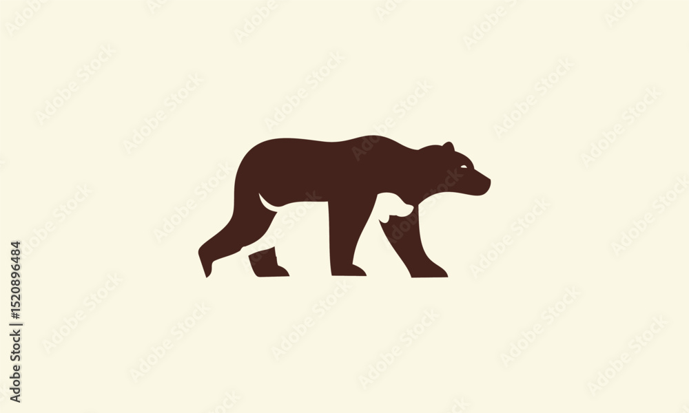 Obraz premium Bear Dog Silhouette.