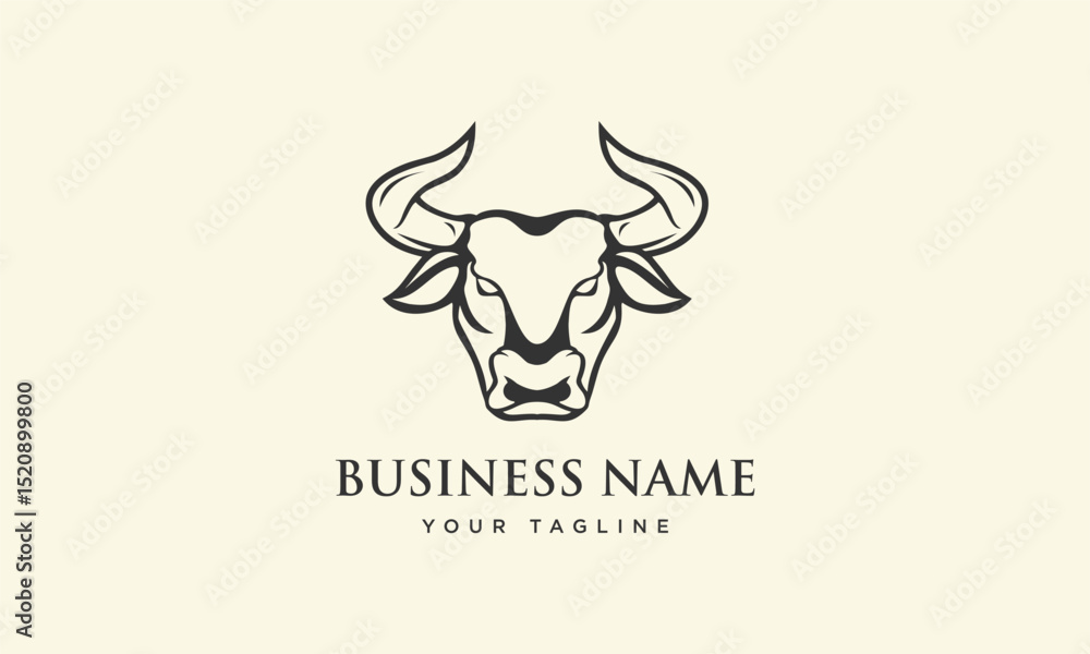 Fototapeta premium Bull Logo Design Template.