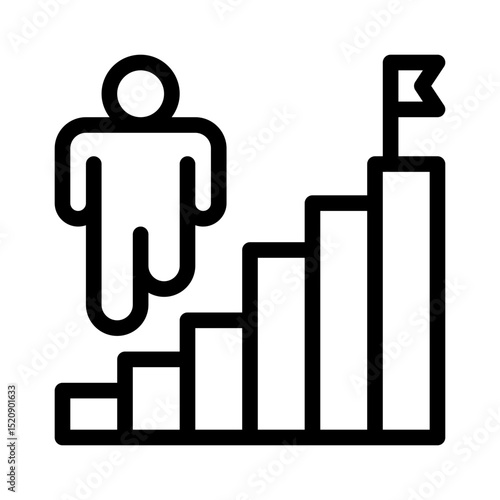 career goals line icon